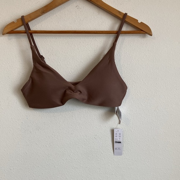J Crew Lana bikini top in Classic Sculpt Small espresso brown - Picture 2 of 6
